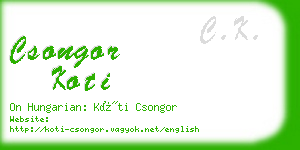 csongor koti business card